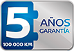 5 años de garantía